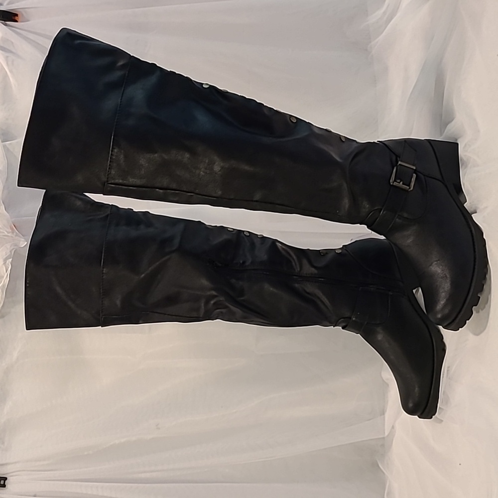 Black Over The Knee Women's Boots